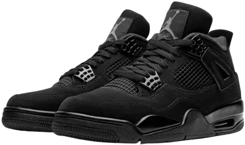 Side View of Jordan 4 Retro Black Cat